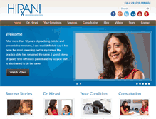 Tablet Screenshot of drhirani.com